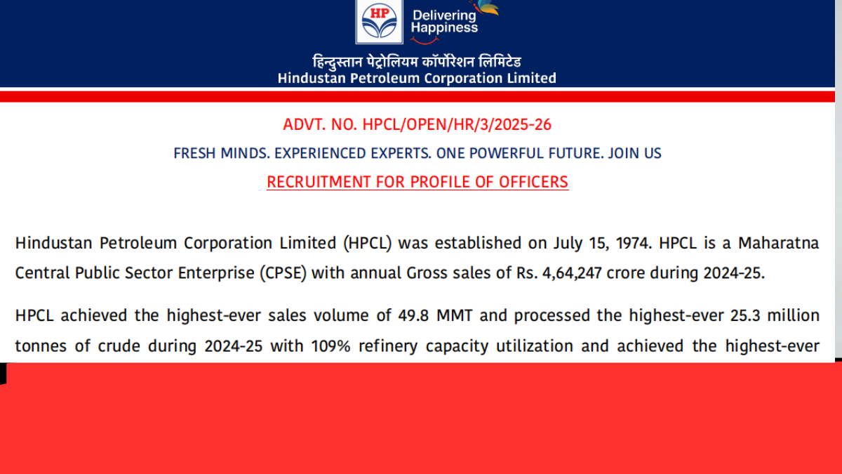 HPCL Recruitment 2026 Notification