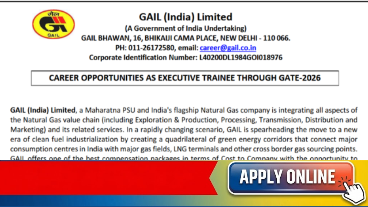 gail Recruitment 2026
