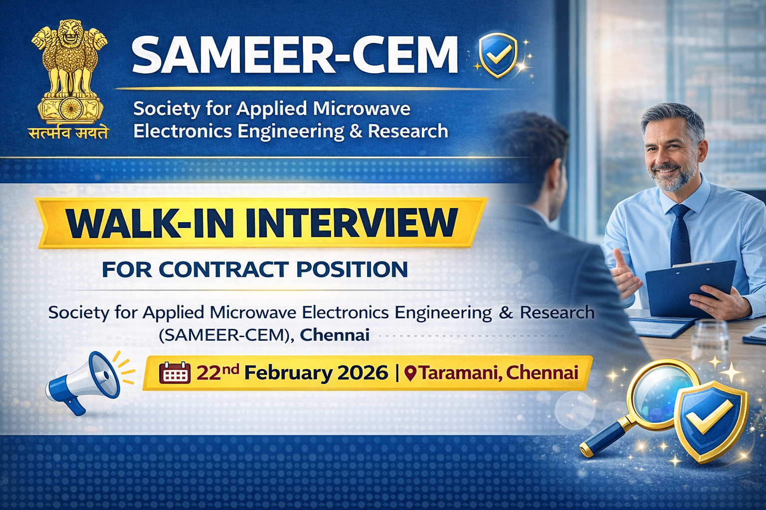 SAMEER Chennai Recruitment 2026