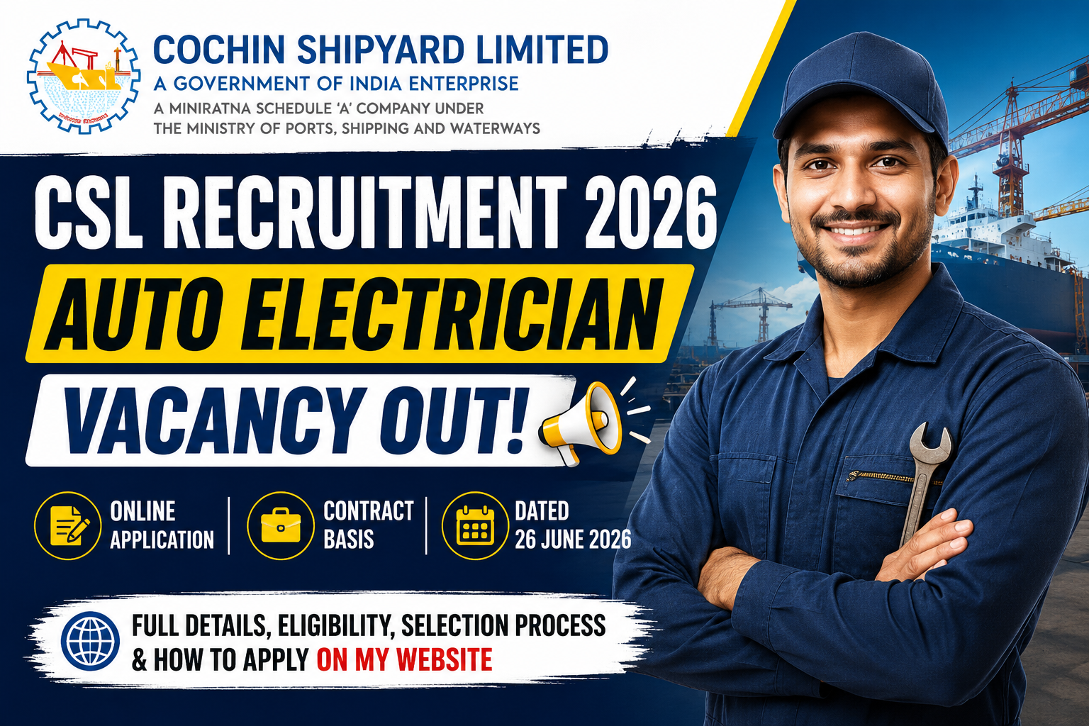 CSL Auto Electrician Recruitment 2026